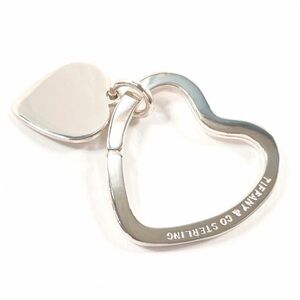 TIFFANY & CO. Silver 925 Heart W/ Heart Tag Key Ring